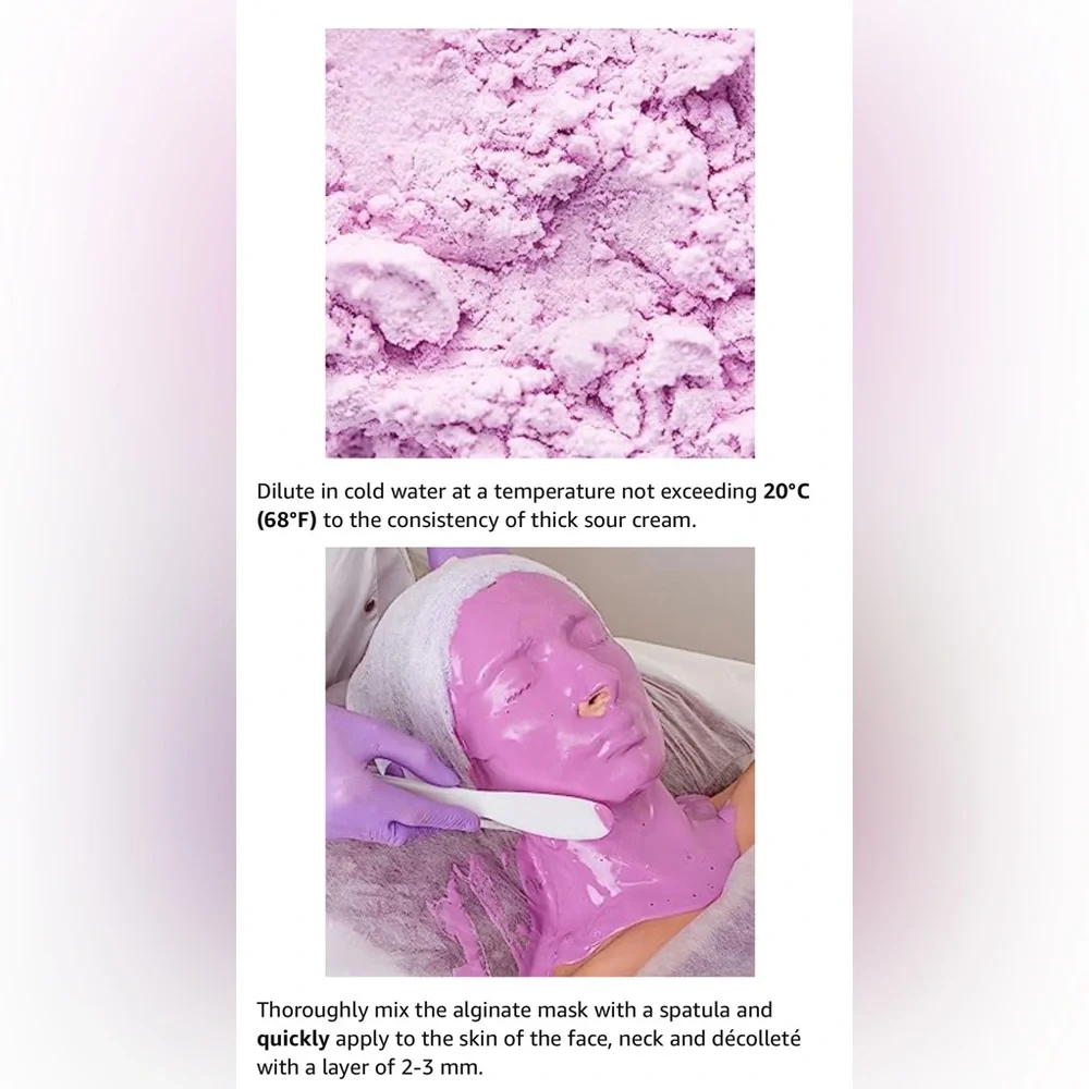 Alginate Facial Mask Red Grapes | Professional Peel-Off Beauty Salon Procedure